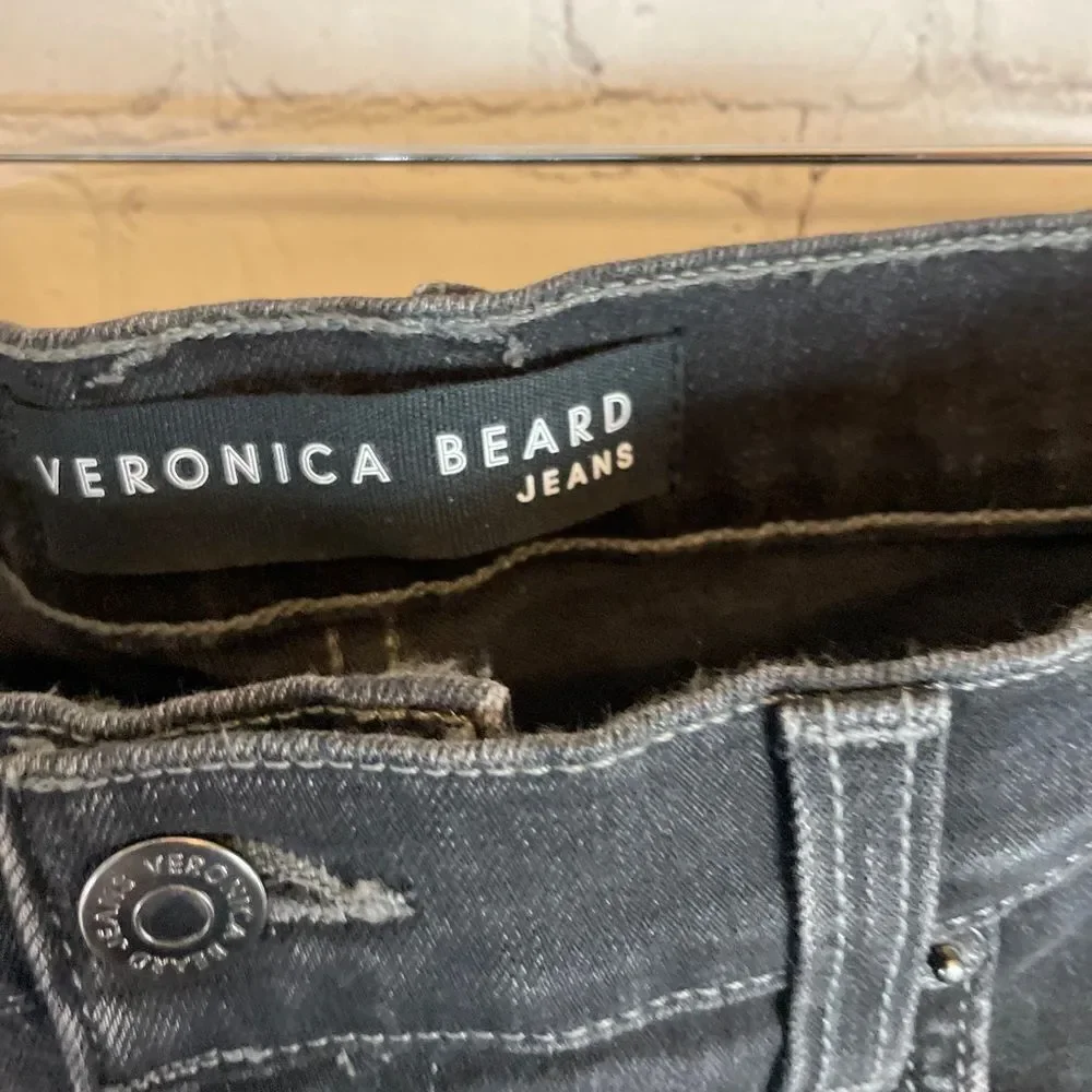 Veronica Beard Carly Kick Flare High Rise Jeans Dark  Gray size 31 - Picture 5 of 13